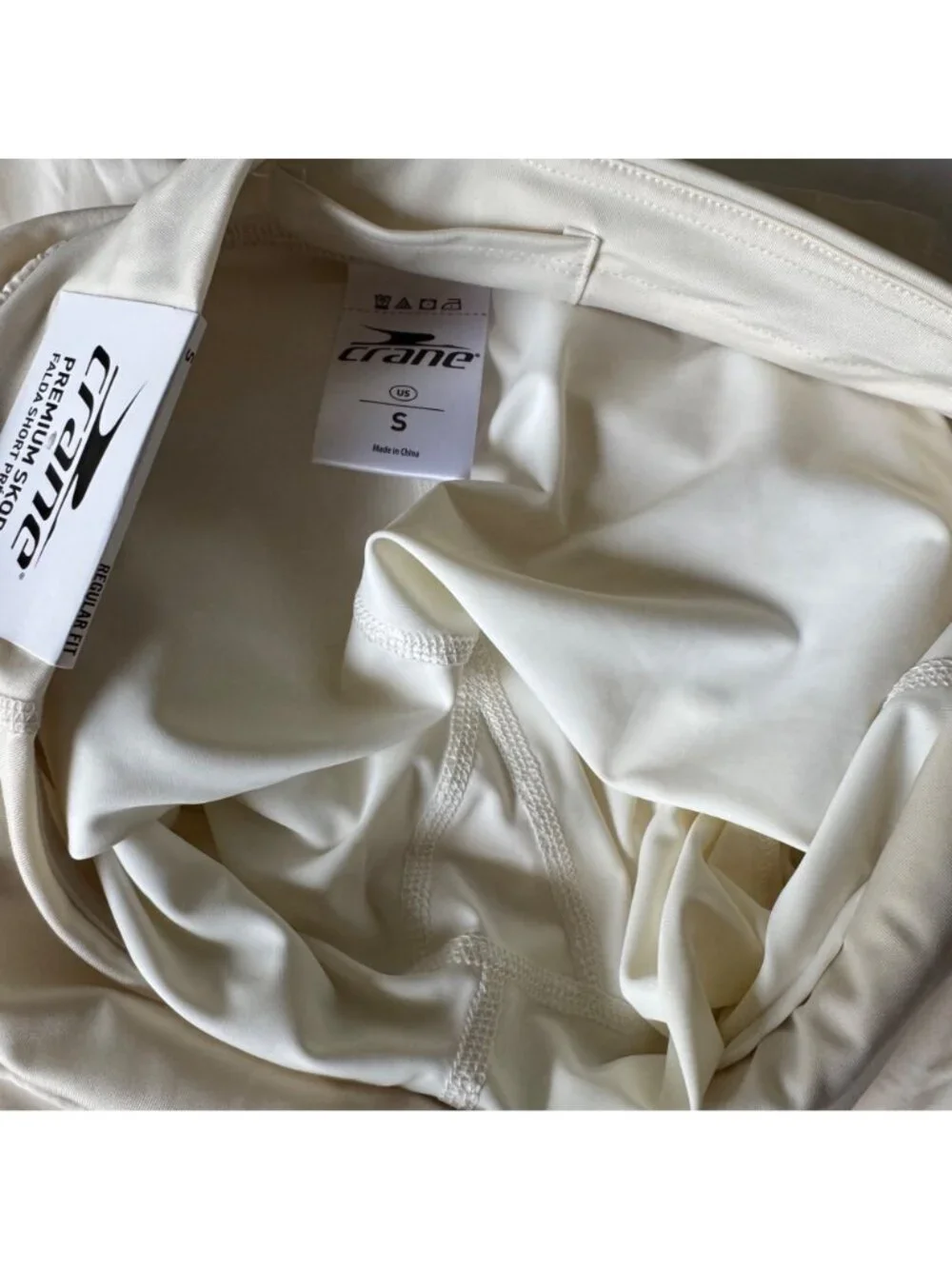 Crane Womens Premium Pleated Skort Built-In Short Cream S Activewear Pickleball - Picture 9 of 16